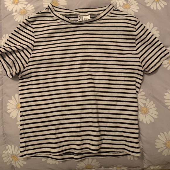 H&M Divided Striped Crop Top - Picture 1 of 3